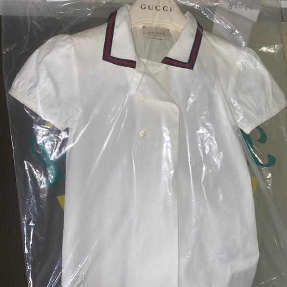 Gucci white button down shirt size 36 months - Picture 3 of 4